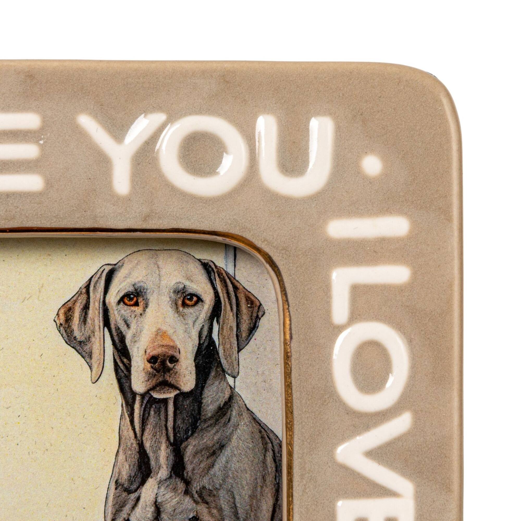 Hello Honey® Beige “I Love You” Stoneware Photo Frame